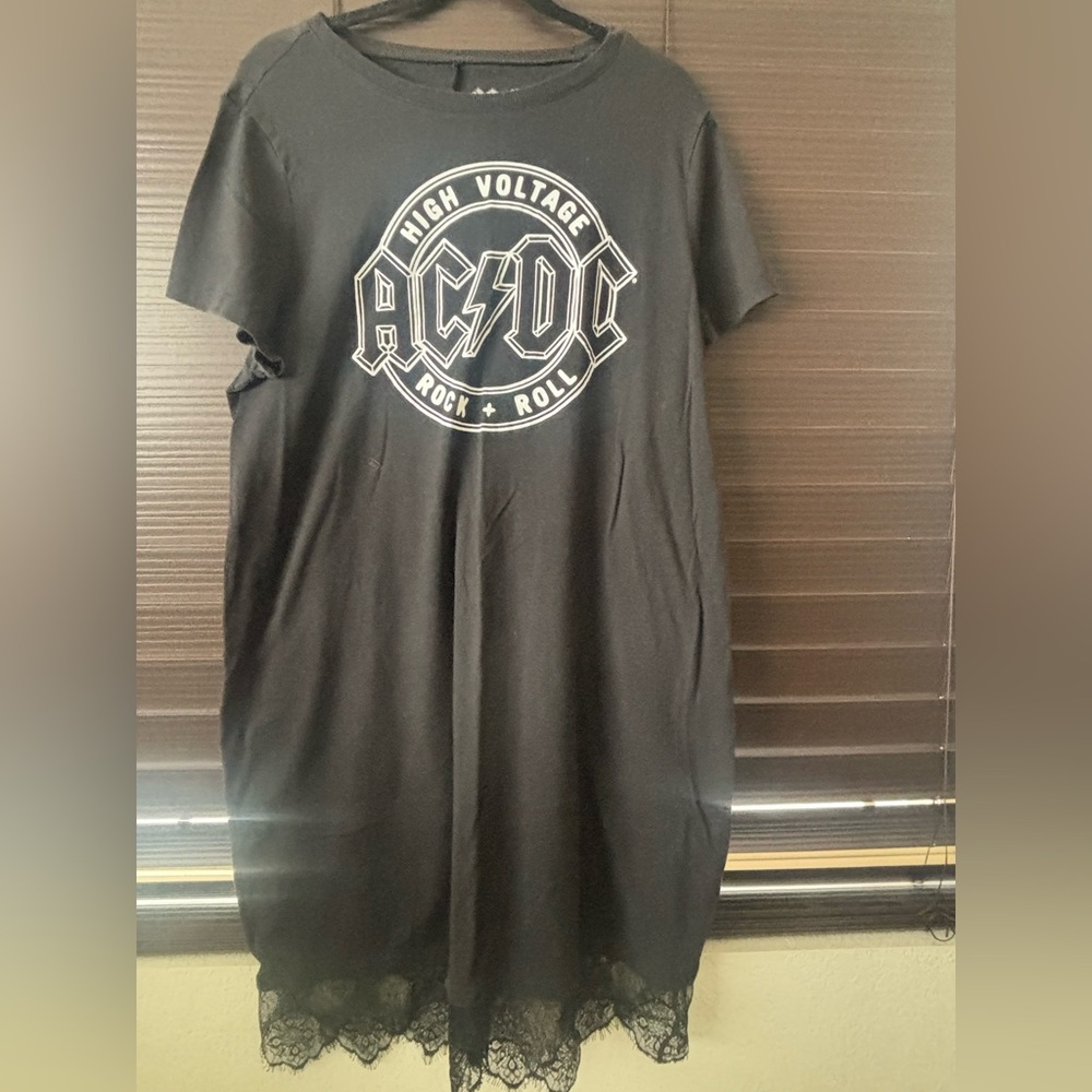 A/C DC t-shirt dress.